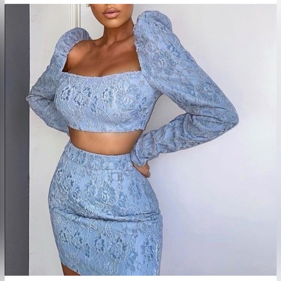 New Naked Wardrobe Women Blue High Mini Skirt Size Medium - Picture 3 of 11